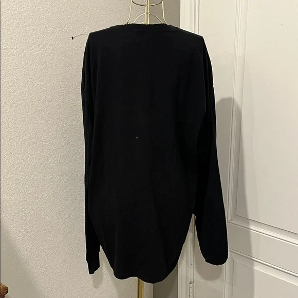 Gildan Ultra Cotton Black Long Sleeve Tee - Picture 3 of 4